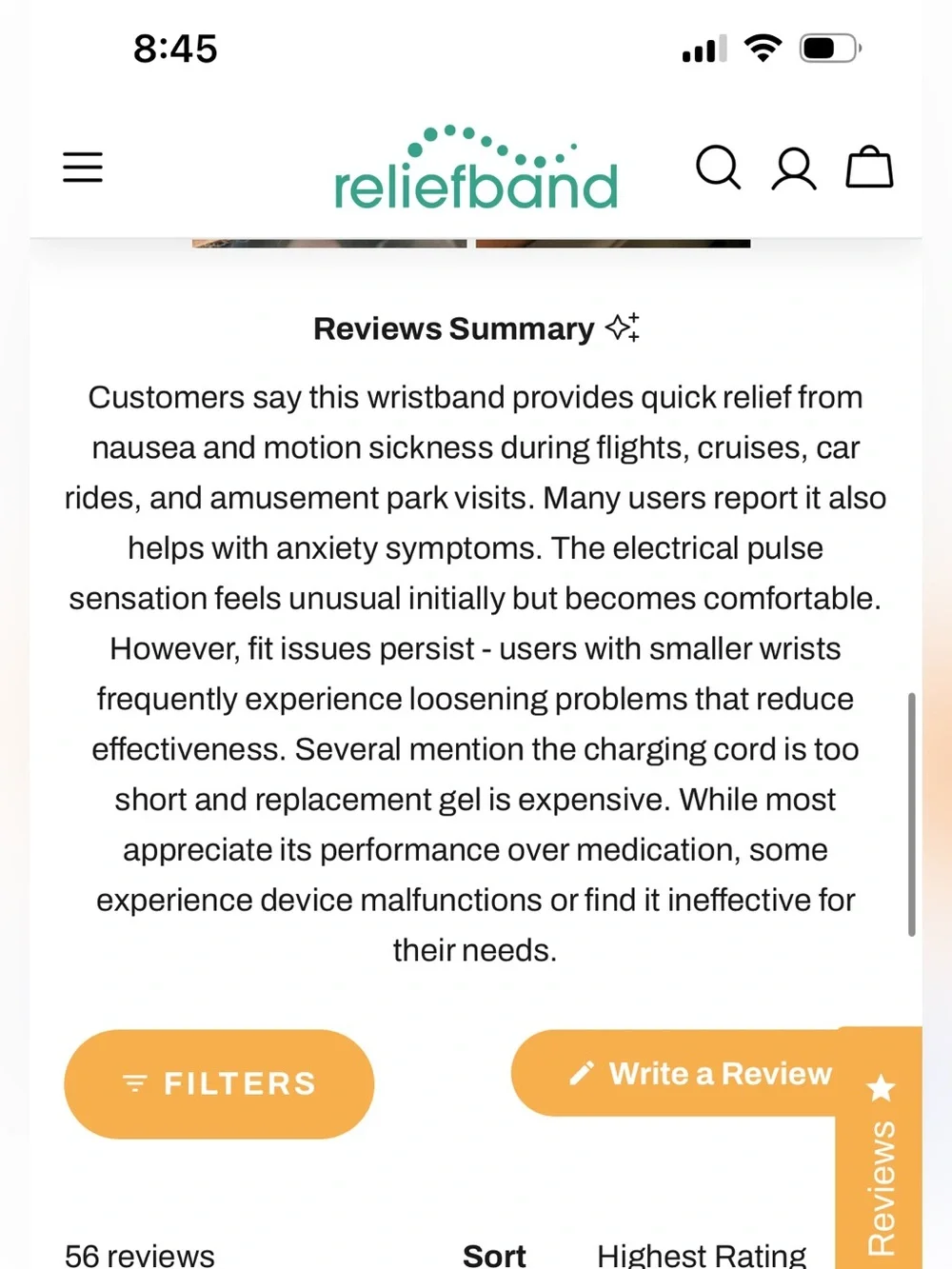 Reliefband - For Nausea & Anxiety